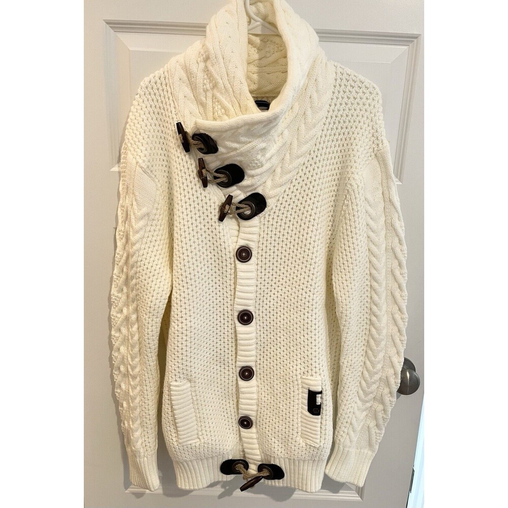 Leif Nelson Cardigan Chunky Knit 4 XL Mens